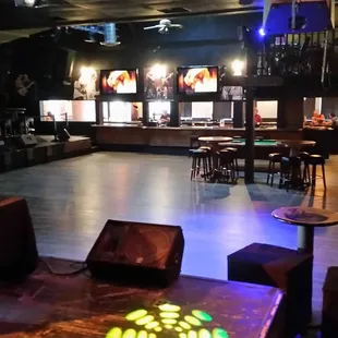 a stage set up for a party