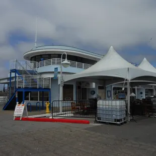 outside the restaurant with covered eating area