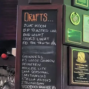 Draft menu