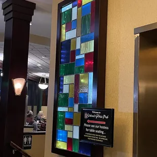 the entrance to the restaurant