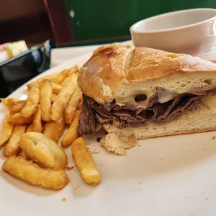 Tasty French Dip, actually. No grissly fat. I enjoyed it. FFs were stale.