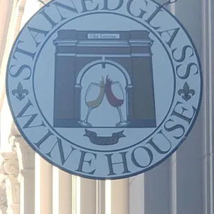 a sign for a wine shop