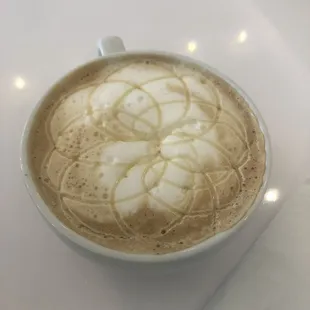 a cup of cappuccino