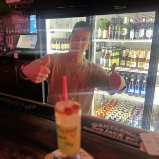 a man behind the bar