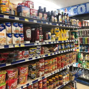 Condiments, soup and veggies