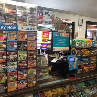Front counter and lotto available