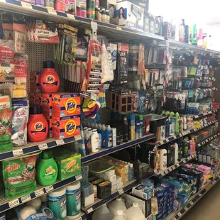 Detergents, soaps, cleaners, paper products