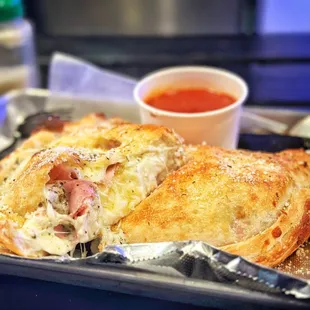 Calzone with Ham.