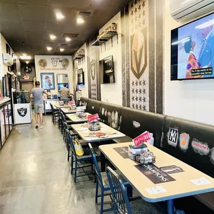 interior, sushi and sashimi