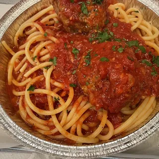 #44 Buccatini and Meatballs