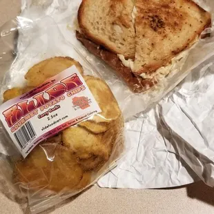 Turkey pastrami Reuben with Slide chips
