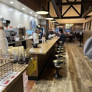 people sitting at the counter