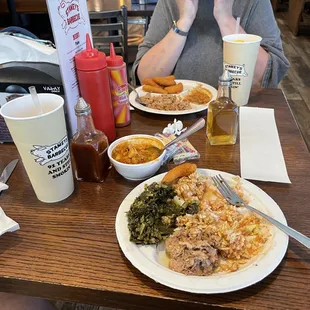 We were staving so we ate a bit beforehand, chopped pork, Brunswick stew, and all our fixing's