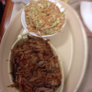 Tray - BBQ &amp; BBQ Slaw.  About $8.00