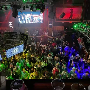 Line dancing view from second floor