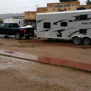a truck pulling a trailer
