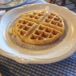 a waffle on a plate