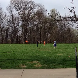 Open area for soccer or baseball practice