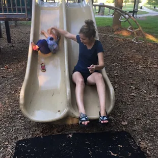 Not many parks actually have the playground IN the shade. So I always give credit where it's due.