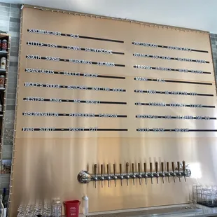 The tap list!