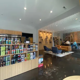 the inside of a liquor shop