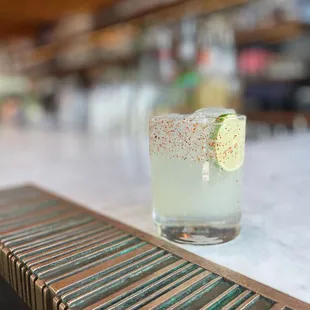 a margarita on a bar