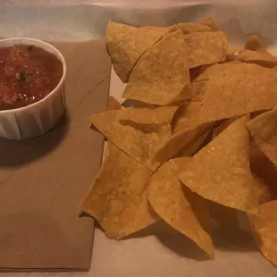 Chips and red salsa