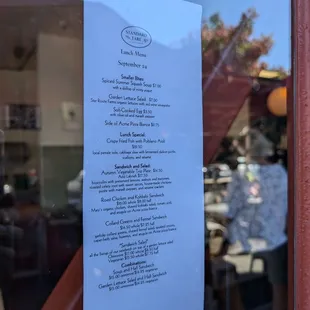 food menu 9/24/24