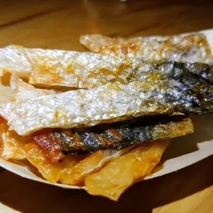a plate of food on a table