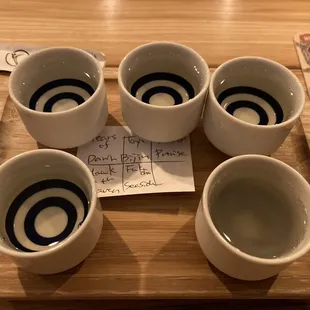 Sake flights!! Soooo good