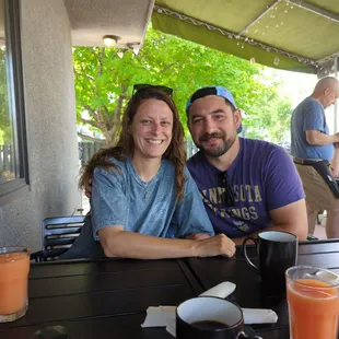 Happy restaurant guests.