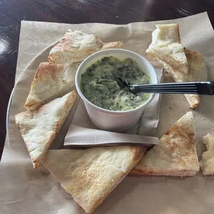We already started to eat the amazing spinach and artichoke dip before I remembered to take a pic.