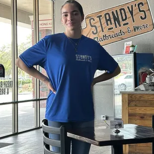 My waitress, very nice, friendly young lady. Bilingual Spanish