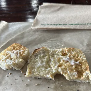 My bagel was so good. Everything bagel sorry I ate some of it.