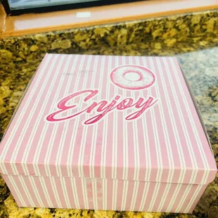 an empty box on a counter