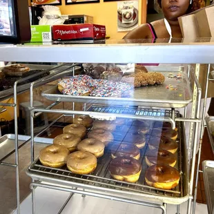 She's filling that bag