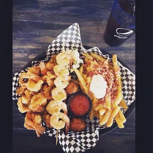 Shrimp happens with loaded fries
