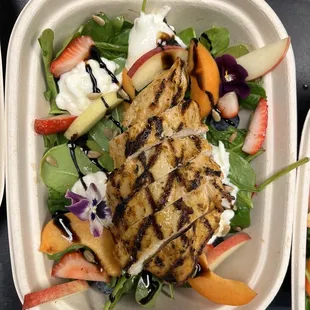 Chicken stone fruit salad