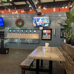Self serve bar on patio