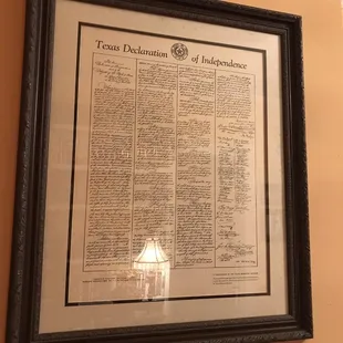Texas Declaration of Independence signed by Samuel Rhoads Fisher. House was built by Samuel Rhoads Fisher in 1832