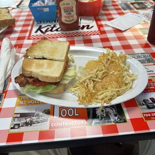 BLT and Hashbrowns