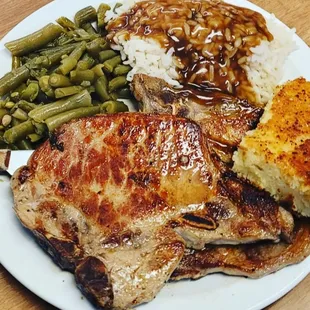 Bone-in Pork Chops Special with 2 Sides