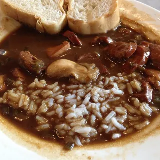 Shrimp, Oyster, Andouille Sausage, and Chicken Gumbo