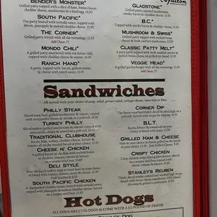 Full menu effective Feb 2024