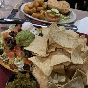 Mini Super Nachos &amp; Ranch Hand burger