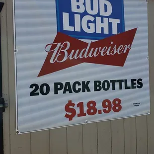 a bud light sign