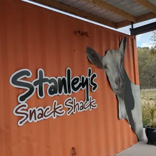 a sign for stanley's snack shack