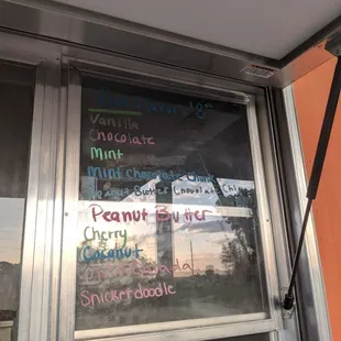 Flavors of the day (pints)