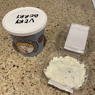 Very berry Gelato and Basil Garlic goat cheese spread