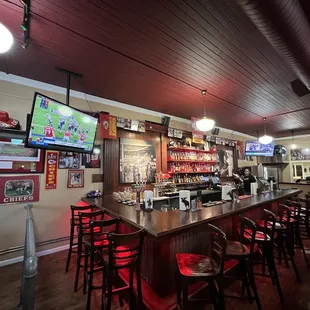 Bar area and Chiefs decor